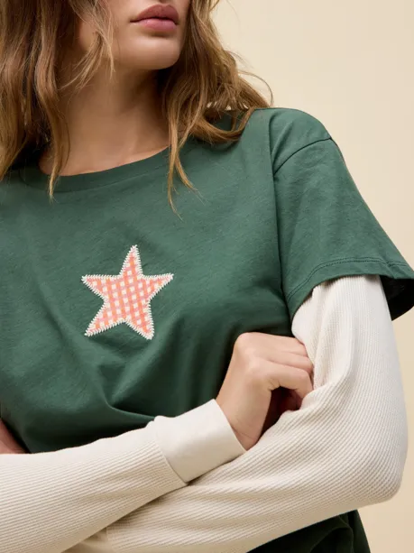 DAYDREAMER Applique Star Solo Twofer Long Sleeve sold by 27 Boutique product image thumbnail 3