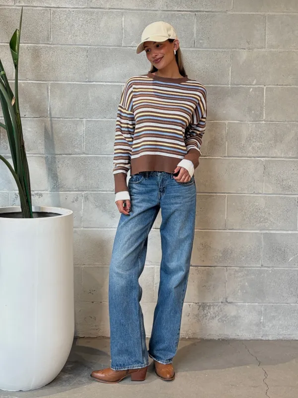 27 Striped Knit Long Sleeve Top sold by 27 Boutique