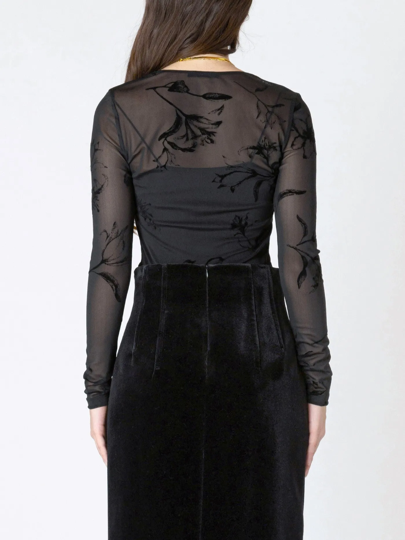 DEX Mesh Patterned Long Sleeve Bodysuit sold by 27 Boutique product image thumbnail 5