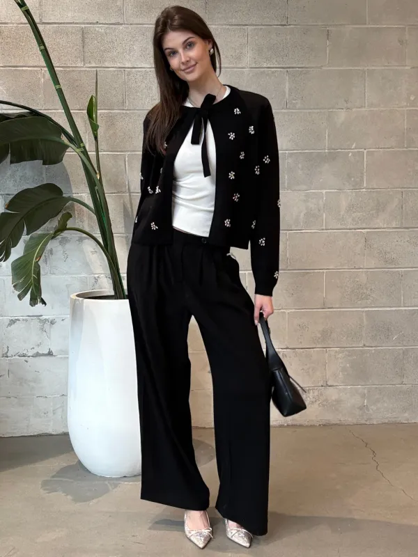 DEX Embellished Tie Front Cardigan sold by 27 Boutique