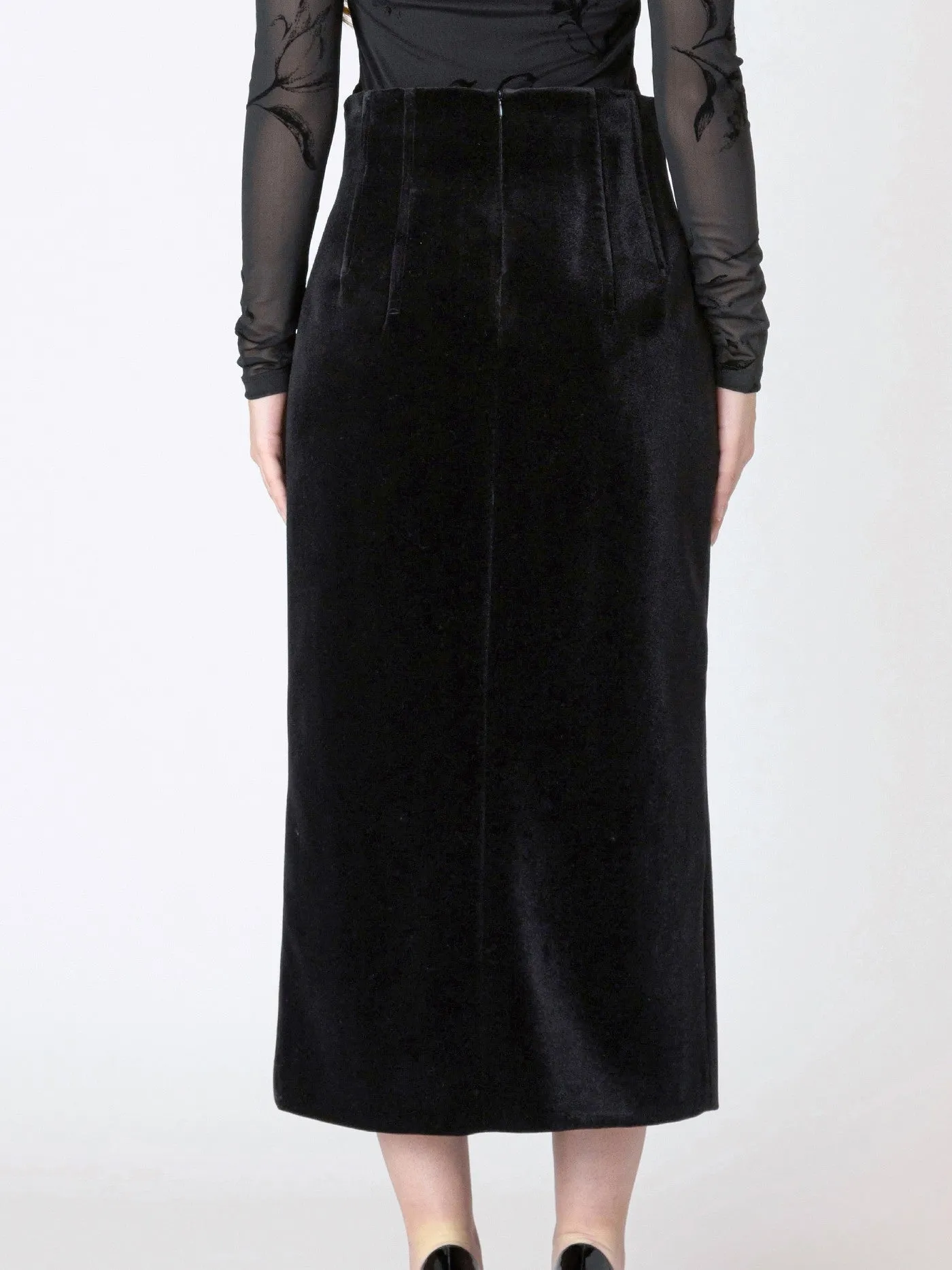 DEX Buttoned Velvet Midi Skirt sold by 27 Boutique product image thumbnail 5