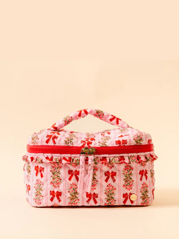 THE DARLING EFFECT Oh So Merry Quilted Cosmetic Bag sold by 27 Boutique
