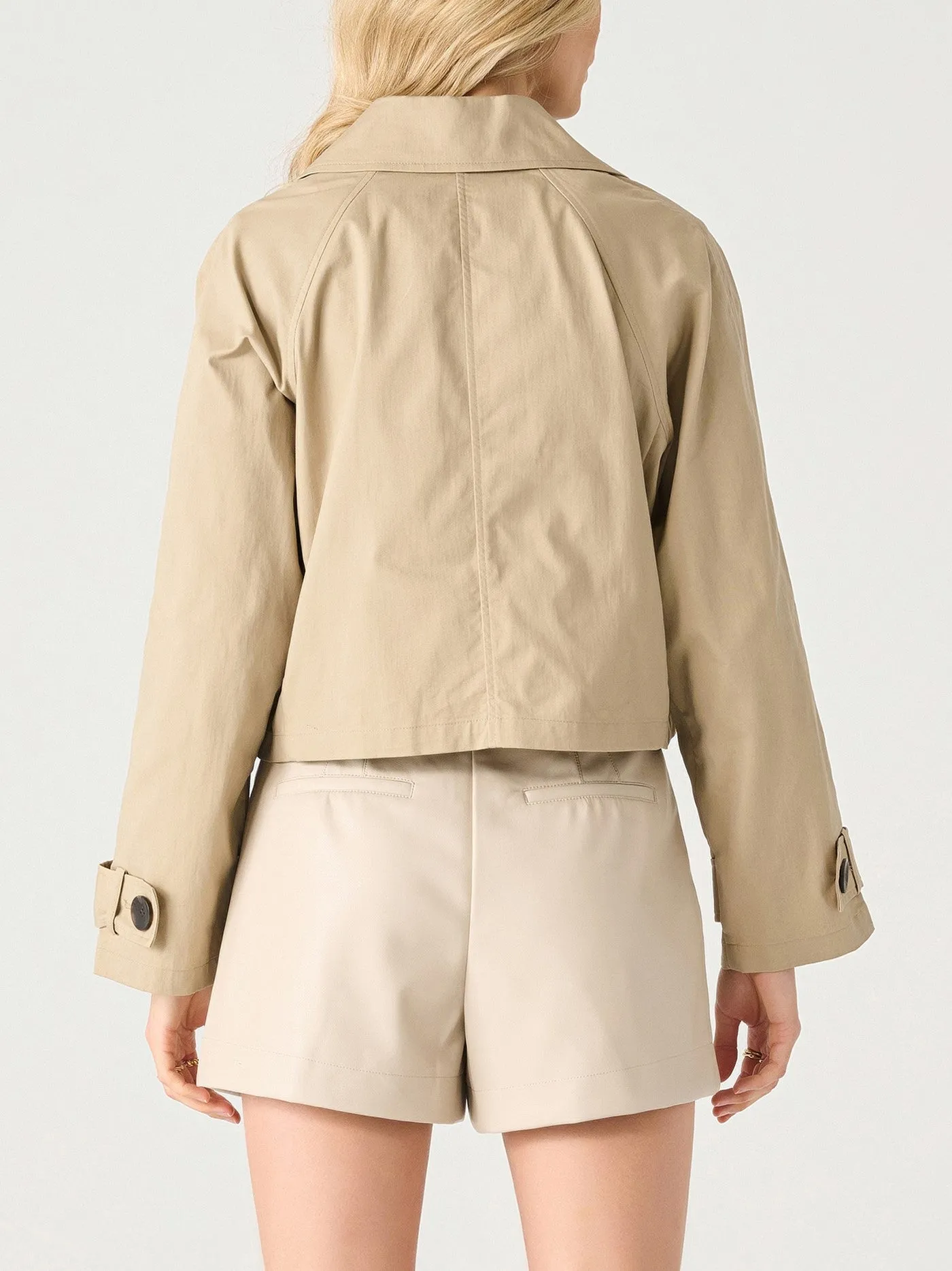 BLACK TAPE Cropped Trench Coat sold by 27 Boutique product image thumbnail 3