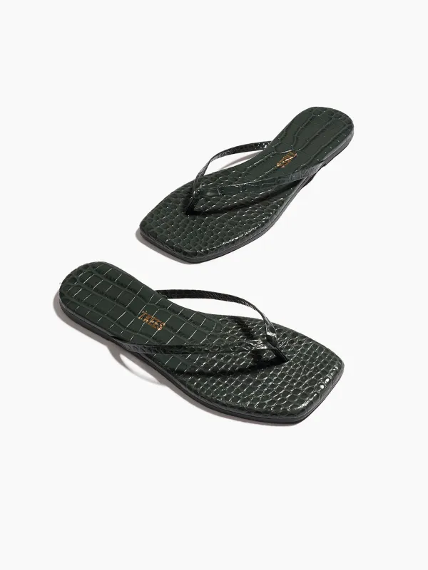 TKEES Square Toe Lily Croc Flip Flop Sandal sold by 27 Boutique