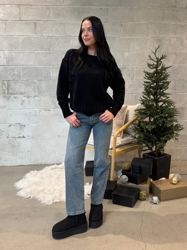 C'EST MOI Knit Rib Crewneck Sweater made by C’est Moi