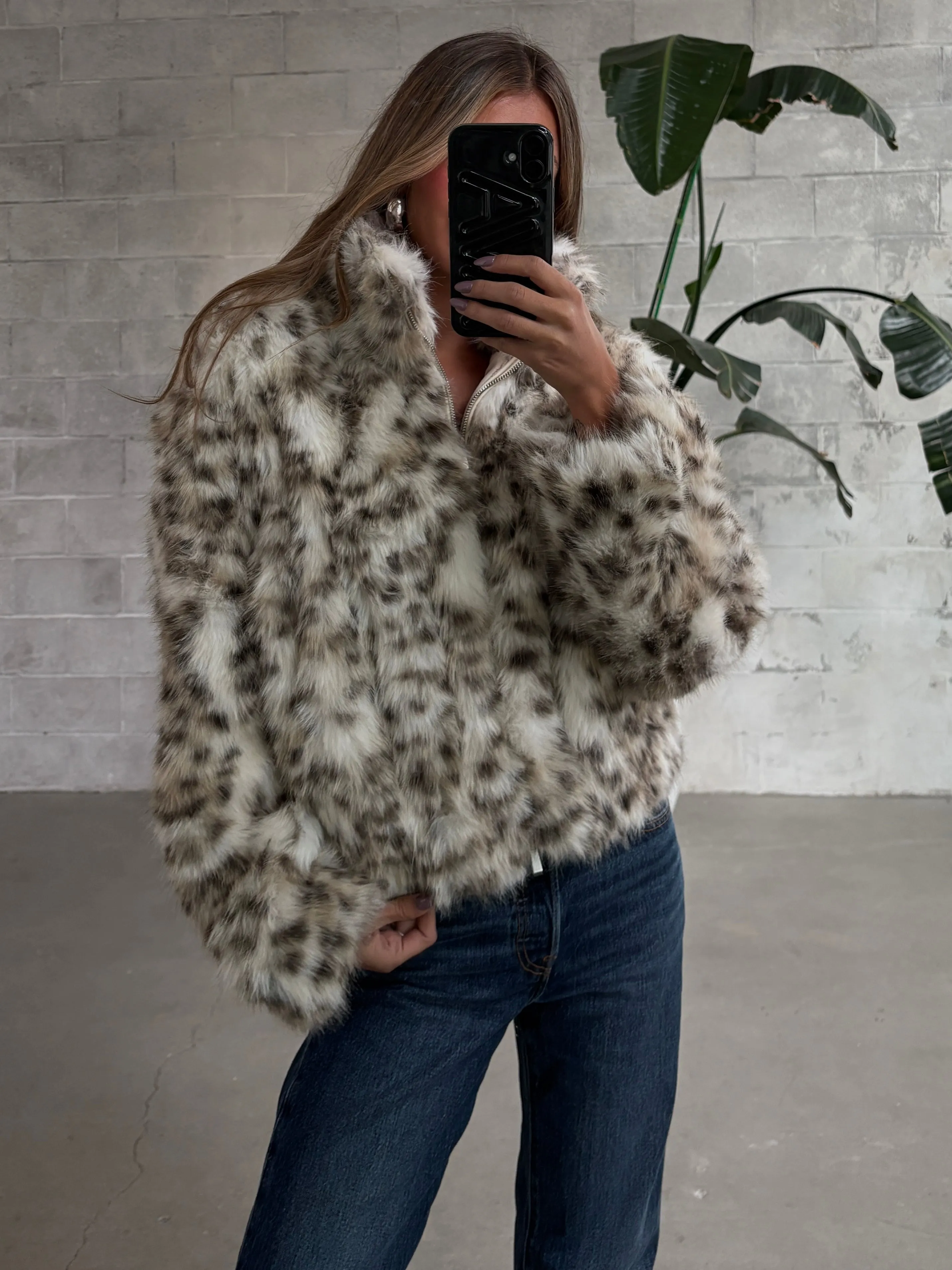 ONLY Leopard Faux Fur Cropped Jacket sold by 27 Boutique