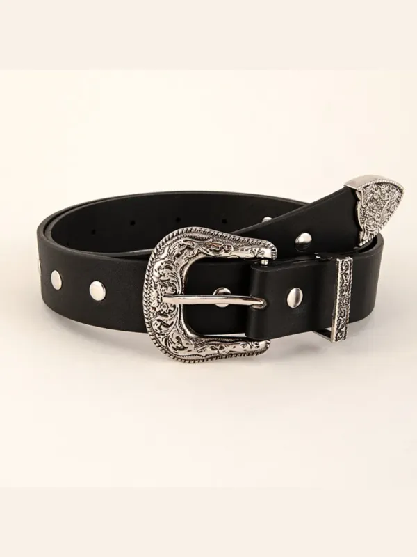 27 Western Buckle Skinny Belt sold by 27 Boutique