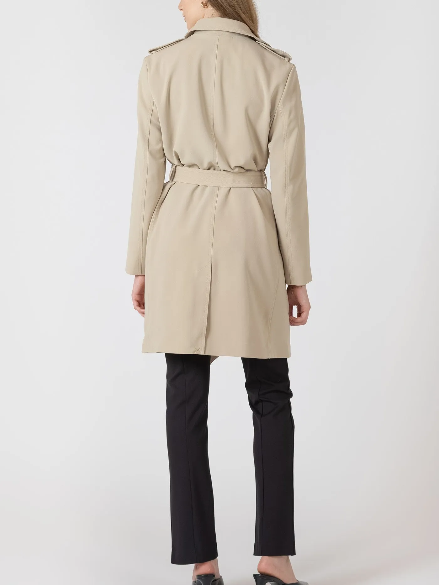 BLACK TAPE Double Breasted Belted Trench Coat sold by 27 Boutique product image thumbnail 4