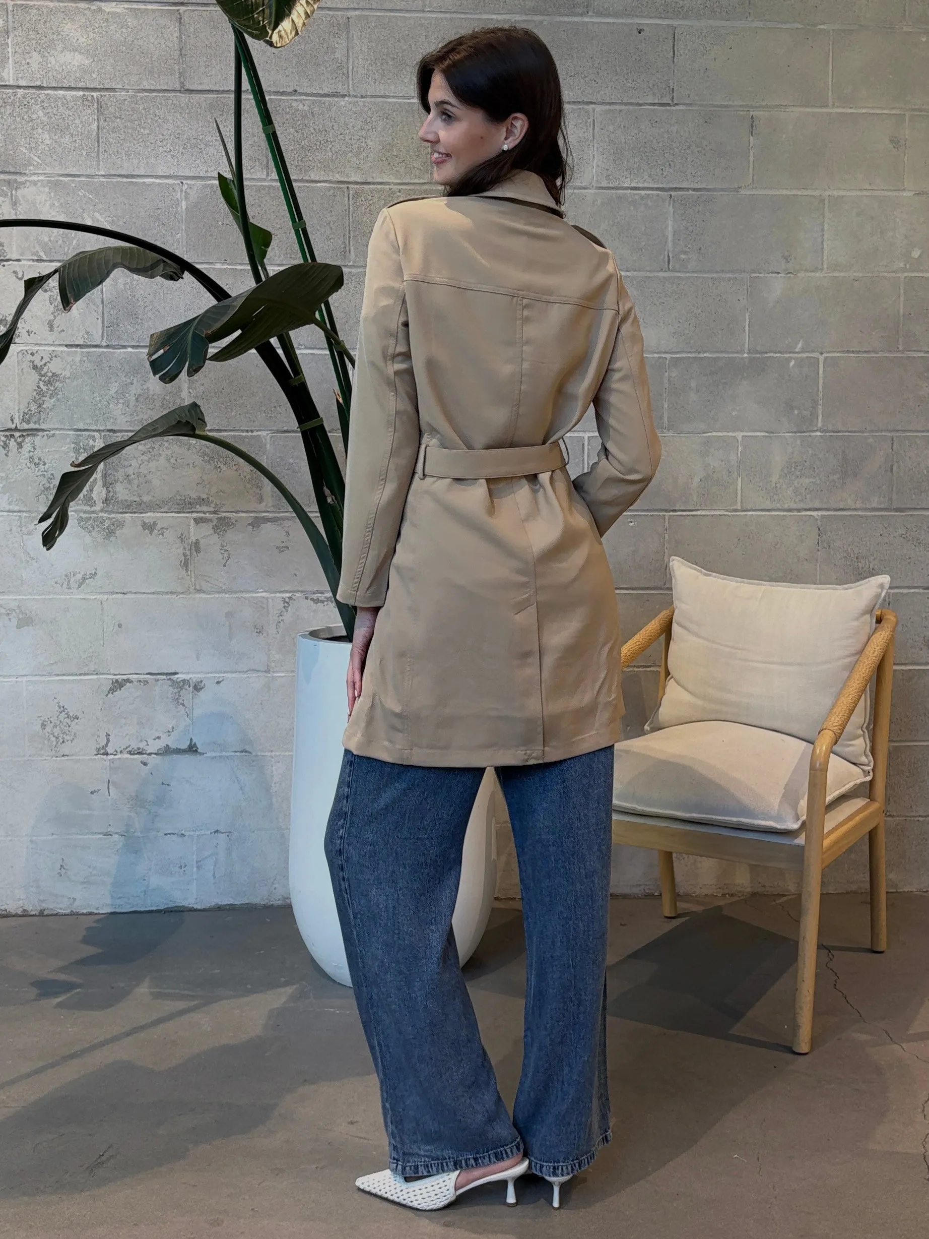 BLACK TAPE Double Breasted Belted Trench Coat sold by 27 Boutique product image thumbnail 2