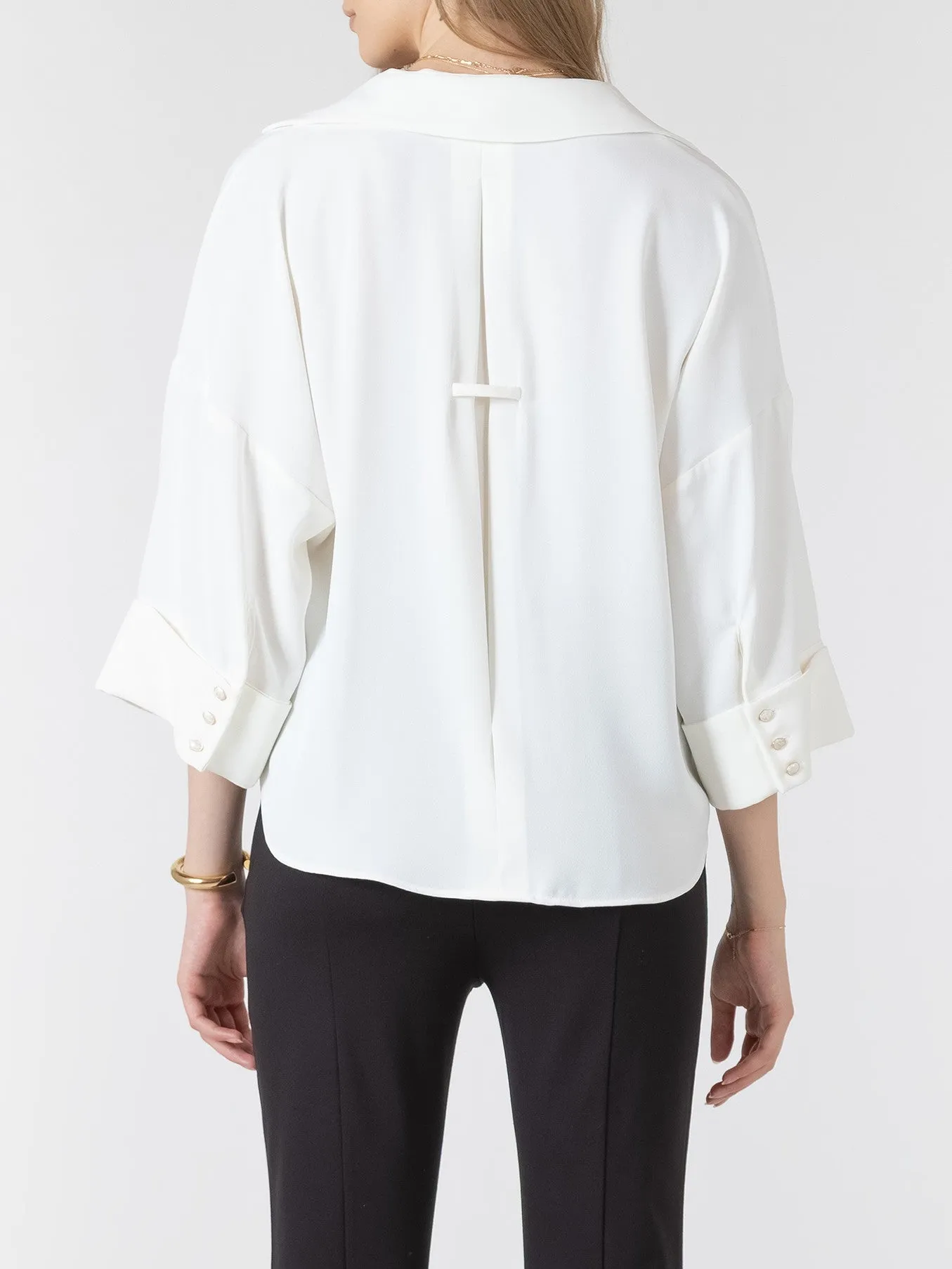 BLACK TAPE Cuffed Button Front Blouse sold by 27 Boutique product image thumbnail 3