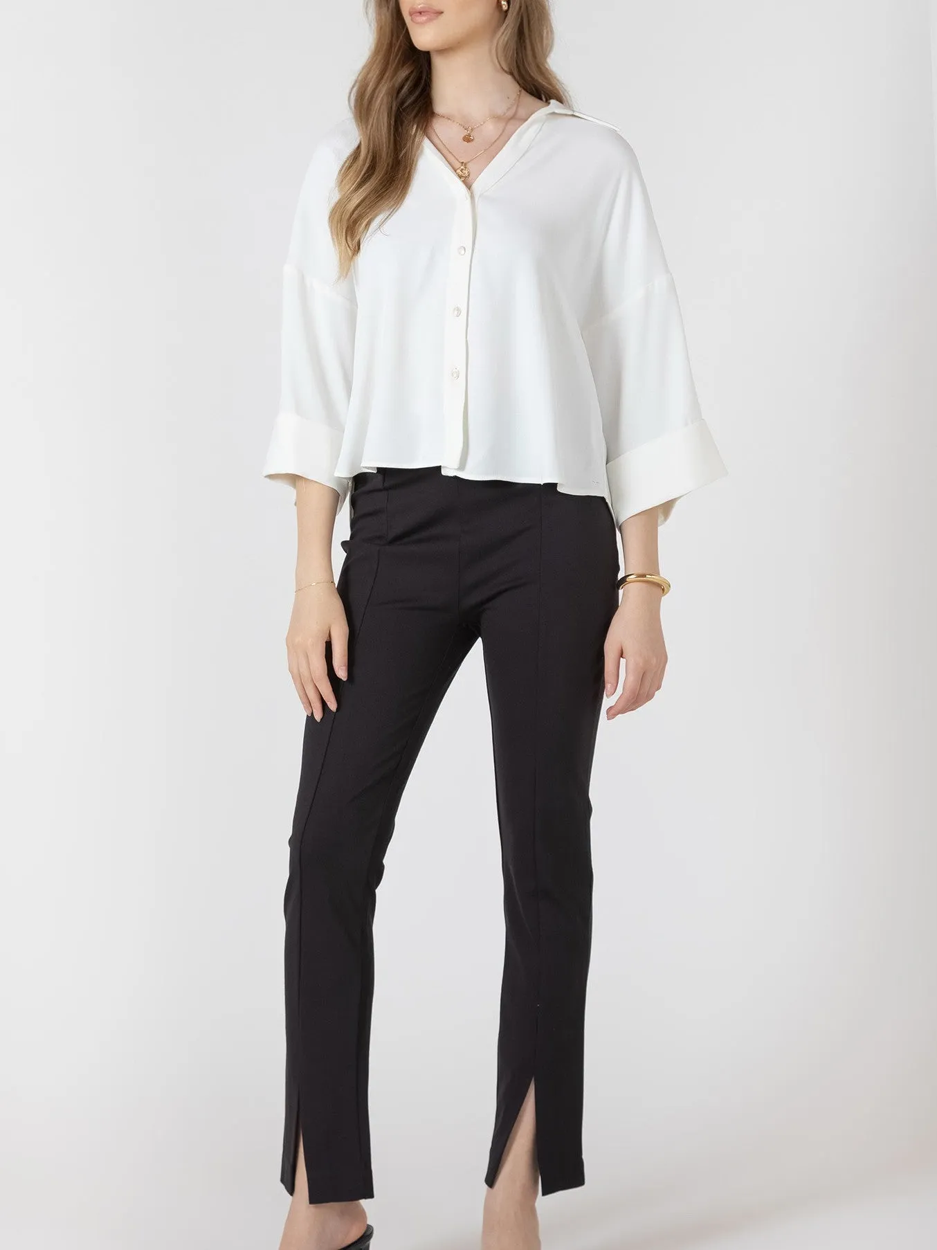 BLACK TAPE Cuffed Button Front Blouse sold by 27 Boutique product image thumbnail 4