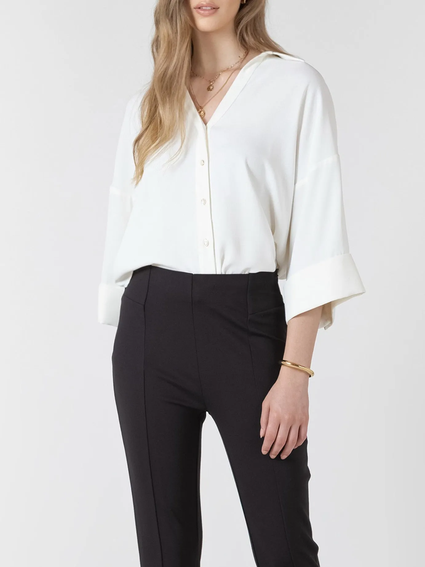 BLACK TAPE Cuffed Button Front Blouse sold by 27 Boutique product image thumbnail 5