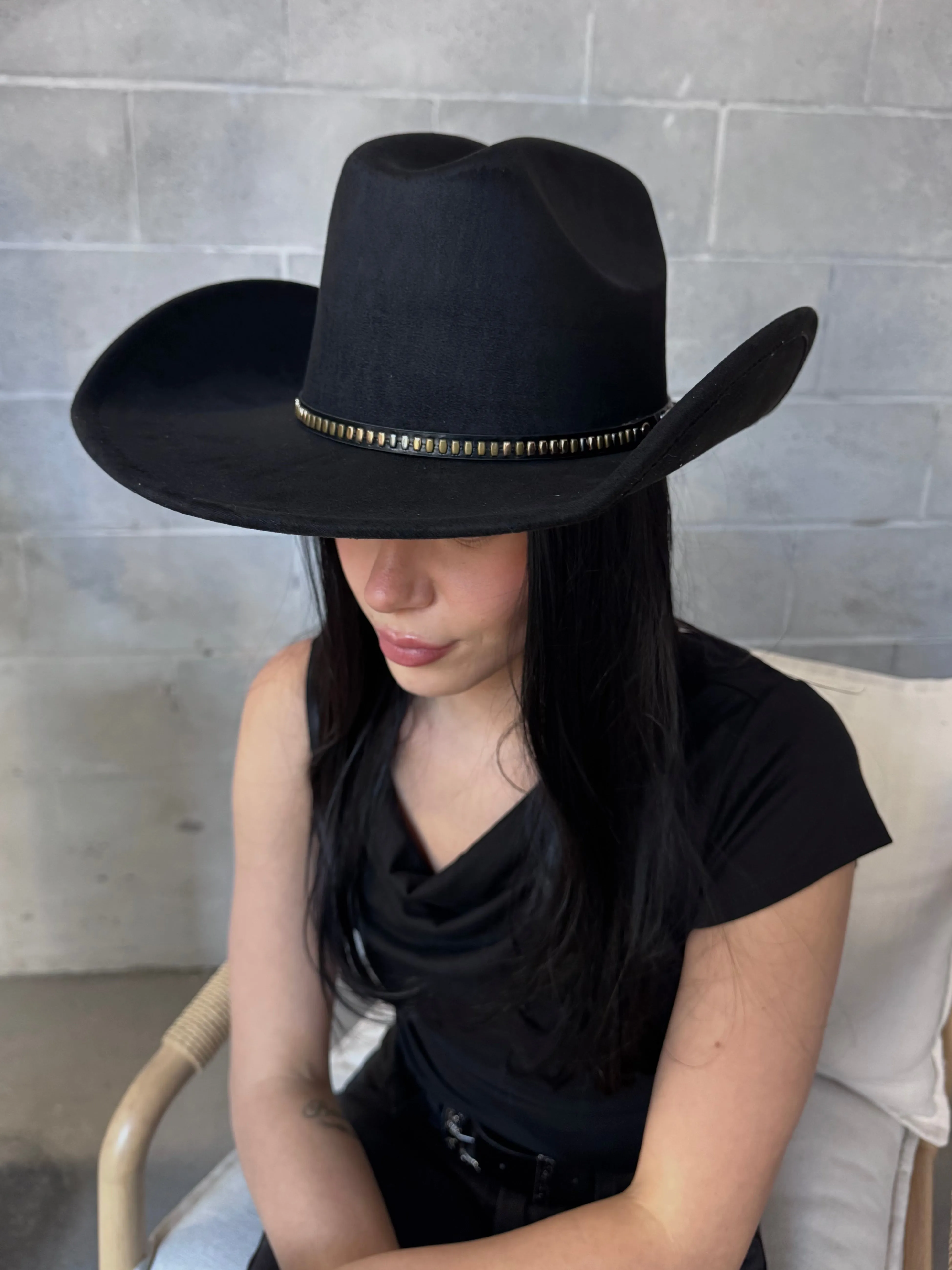 27 Faux Suede Studded Band Cowboy Hat sold by 27 Boutique product image thumbnail 4