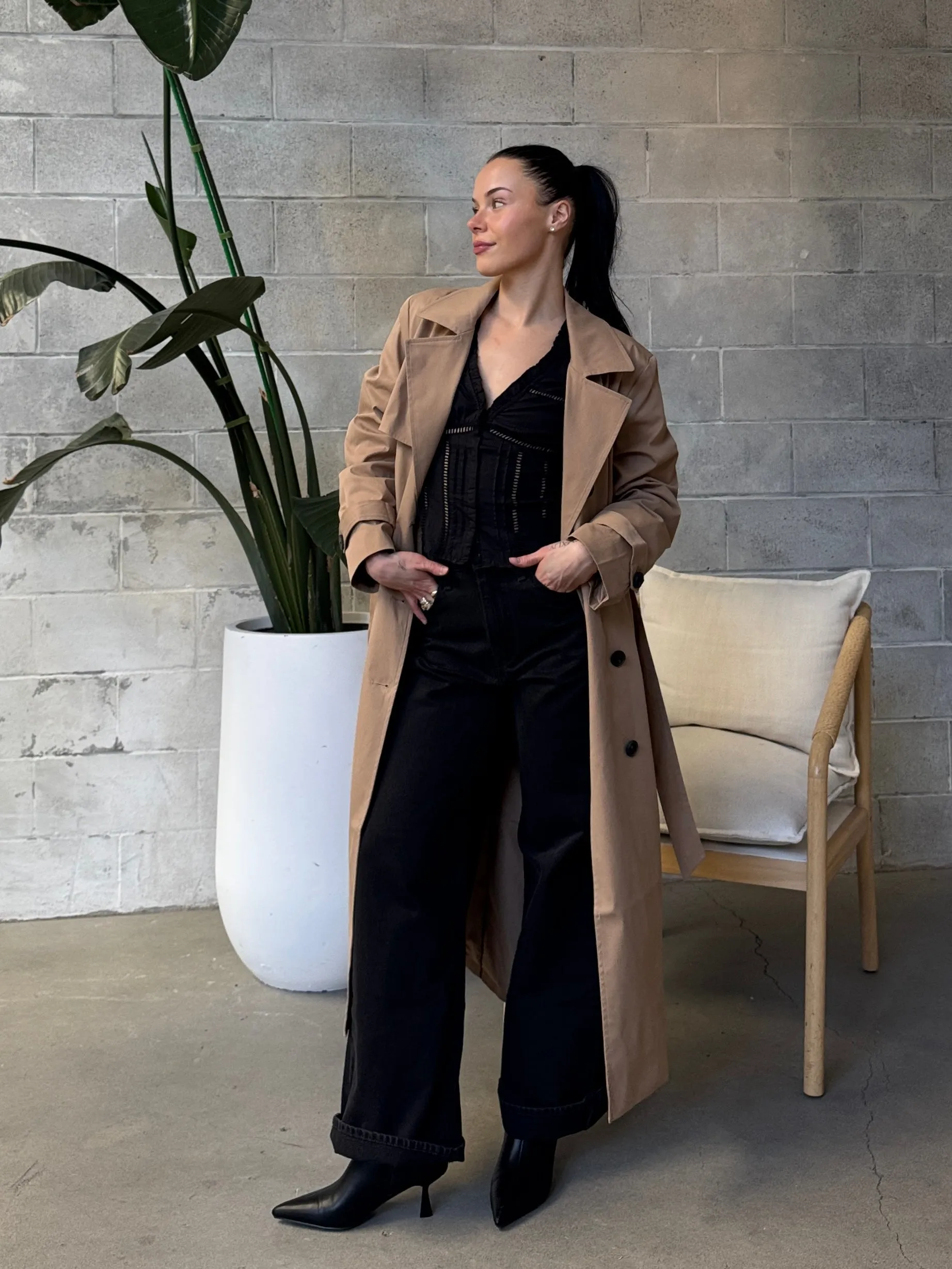 ONLY Isa Long Trench Coat sold by 27 Boutique