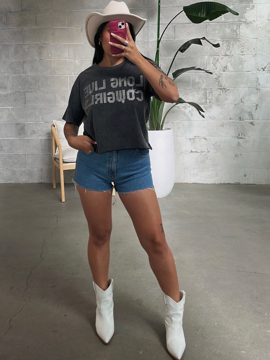 27 Jessie Long Live Cowgirls Graphic Cropped Tee sold by 27 Boutique product image thumbnail 2