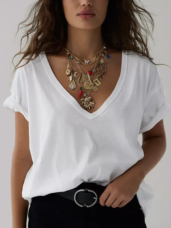 FREE PEOPLE Nina V-Neck Tee made by Free People