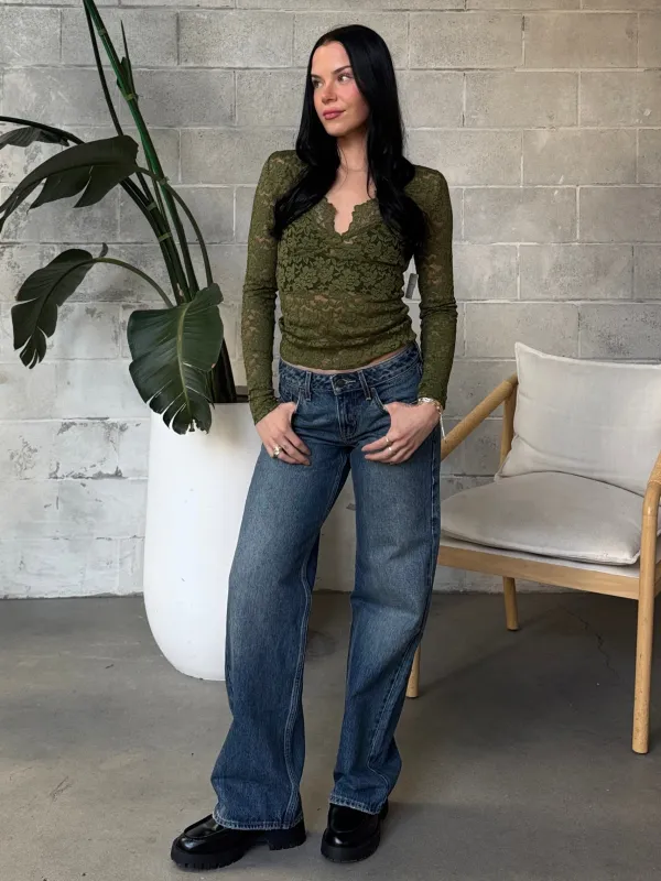 FREE PEOPLE All Day Lace Long Sleeve sold by 27 Boutique