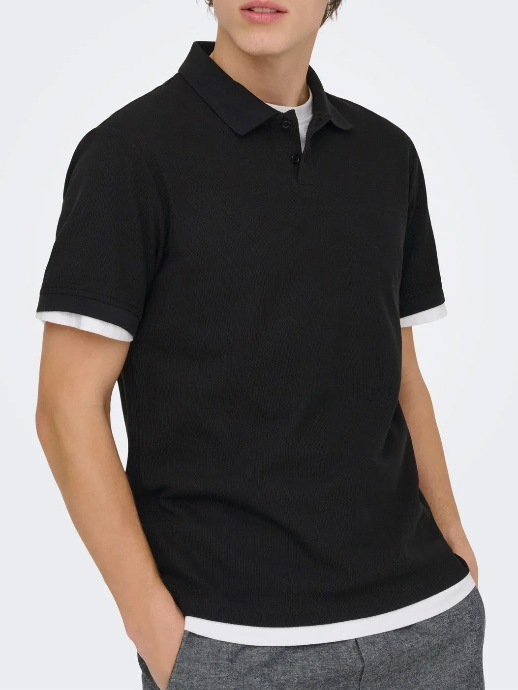 ONLY + SONS Men's Short Sleeve Polo sold by 27 Boutique product image thumbnail 4