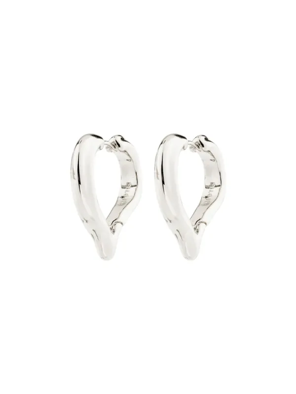 PILGRIM Iris Heart Hoop Earrings made by Pilgrim