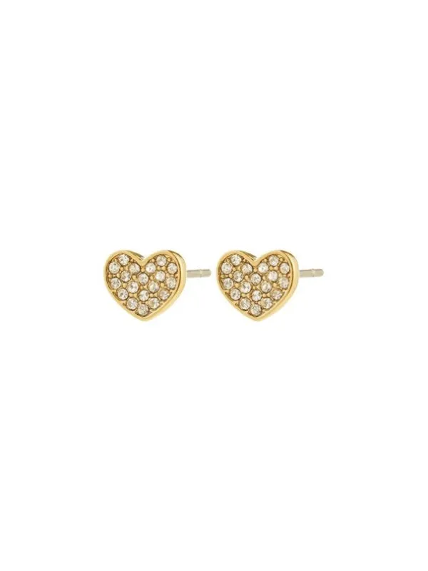 PILGRIM Emmett Heart Stud Earrings made by Pilgrim