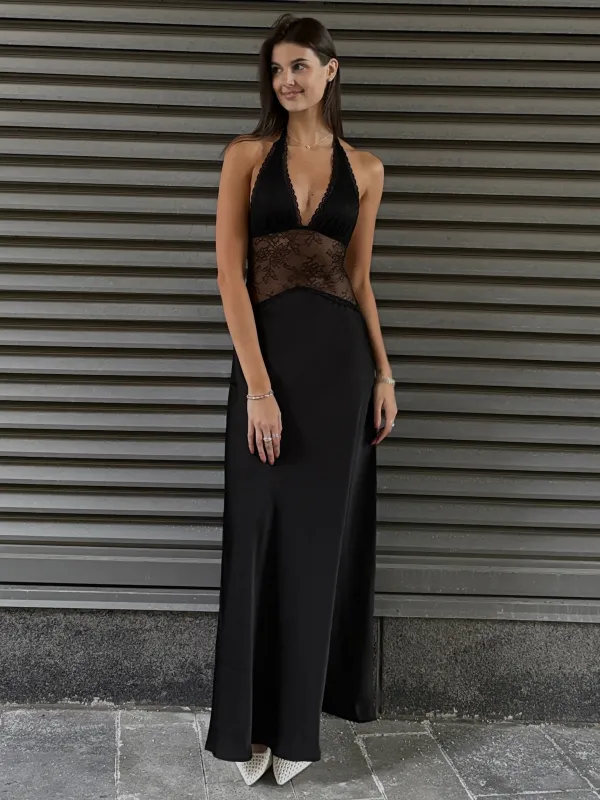RUNAWAY THE LABEL Lilith Halter Maxi Dress made by Runaway The Label