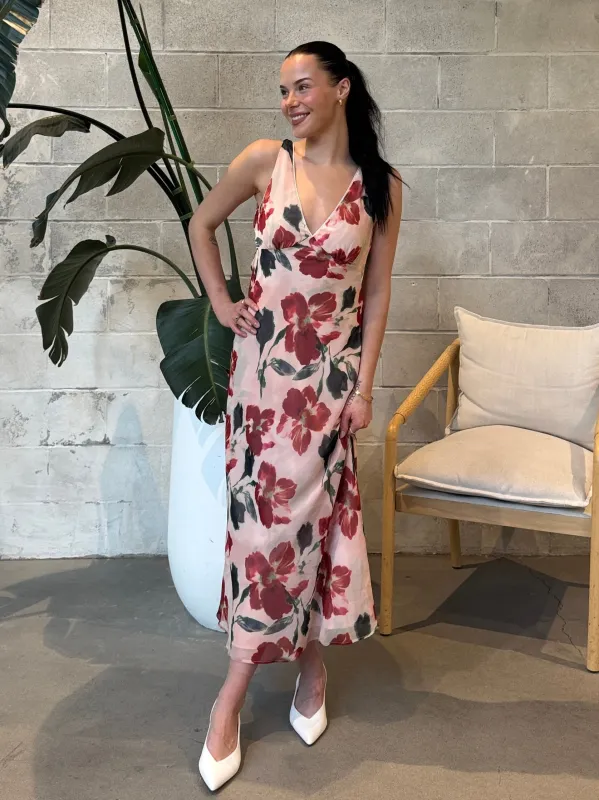 MINKPINK Arabella Chiffon Floral Midi Dress made by MINKPINK