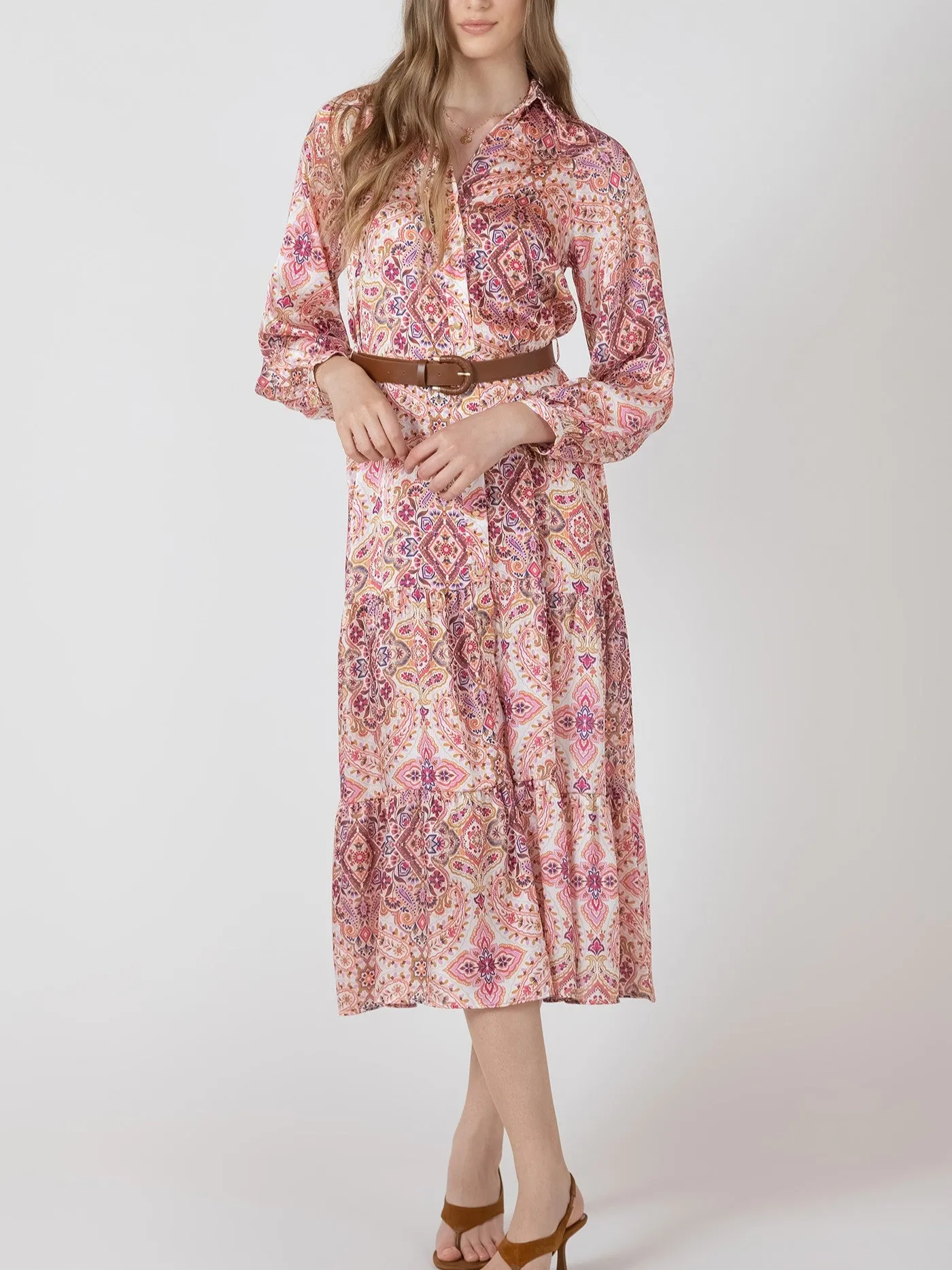 BLACK TAPE Belted Button Front Midi Dress sold by 27 Boutique product image thumbnail 4