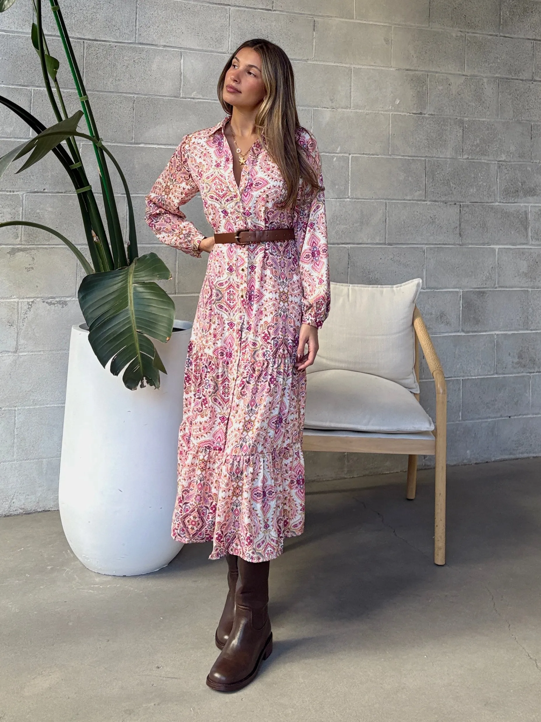 BLACK TAPE Belted Button Front Midi Dress sold by 27 Boutique product image thumbnail 2