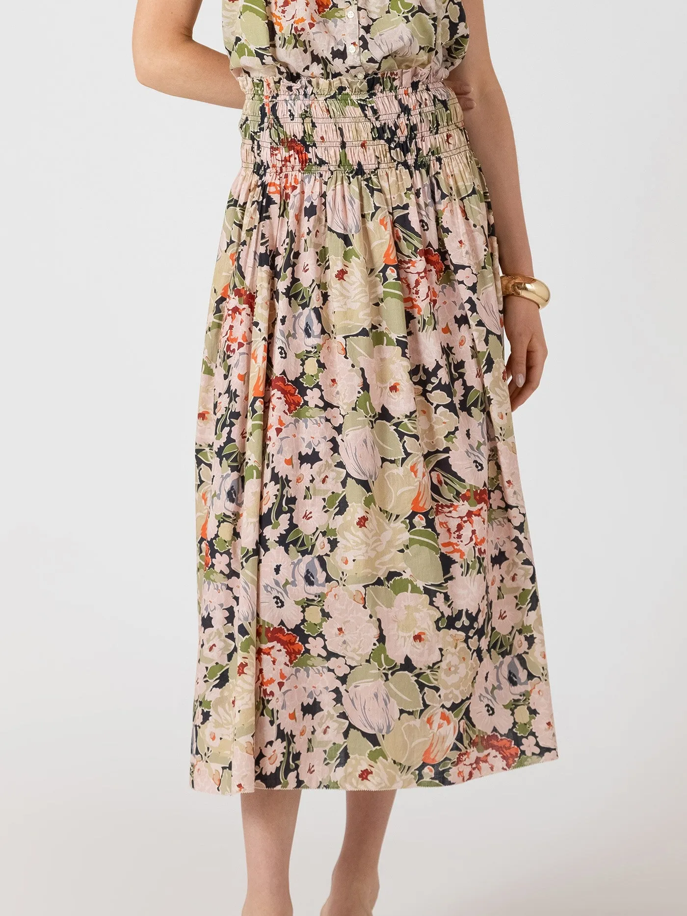 DEX Smocked Waist Midi Skirt sold by 27 Boutique product image thumbnail 3