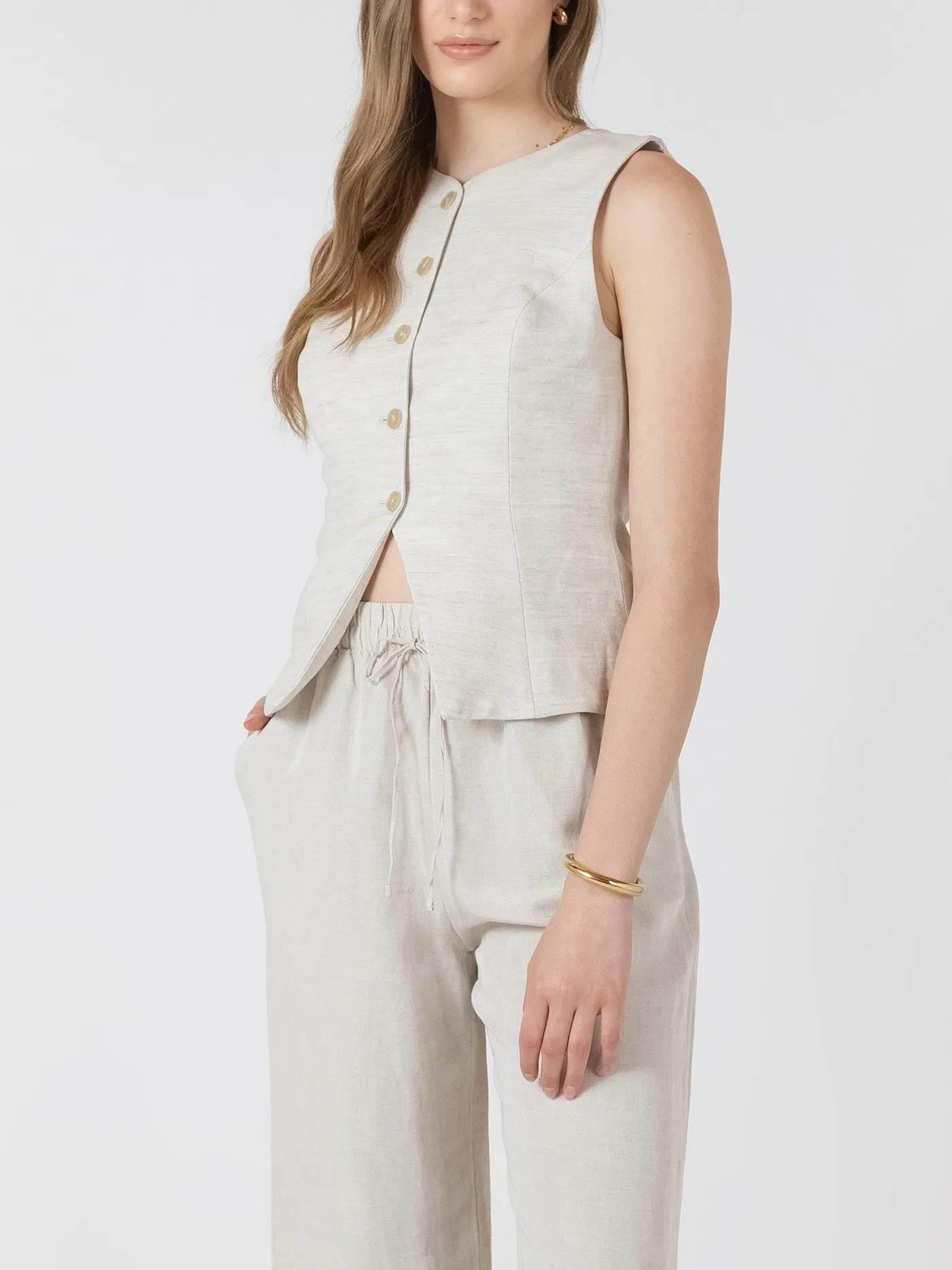DEX Button Front Vest sold by 27 Boutique product image thumbnail 2
