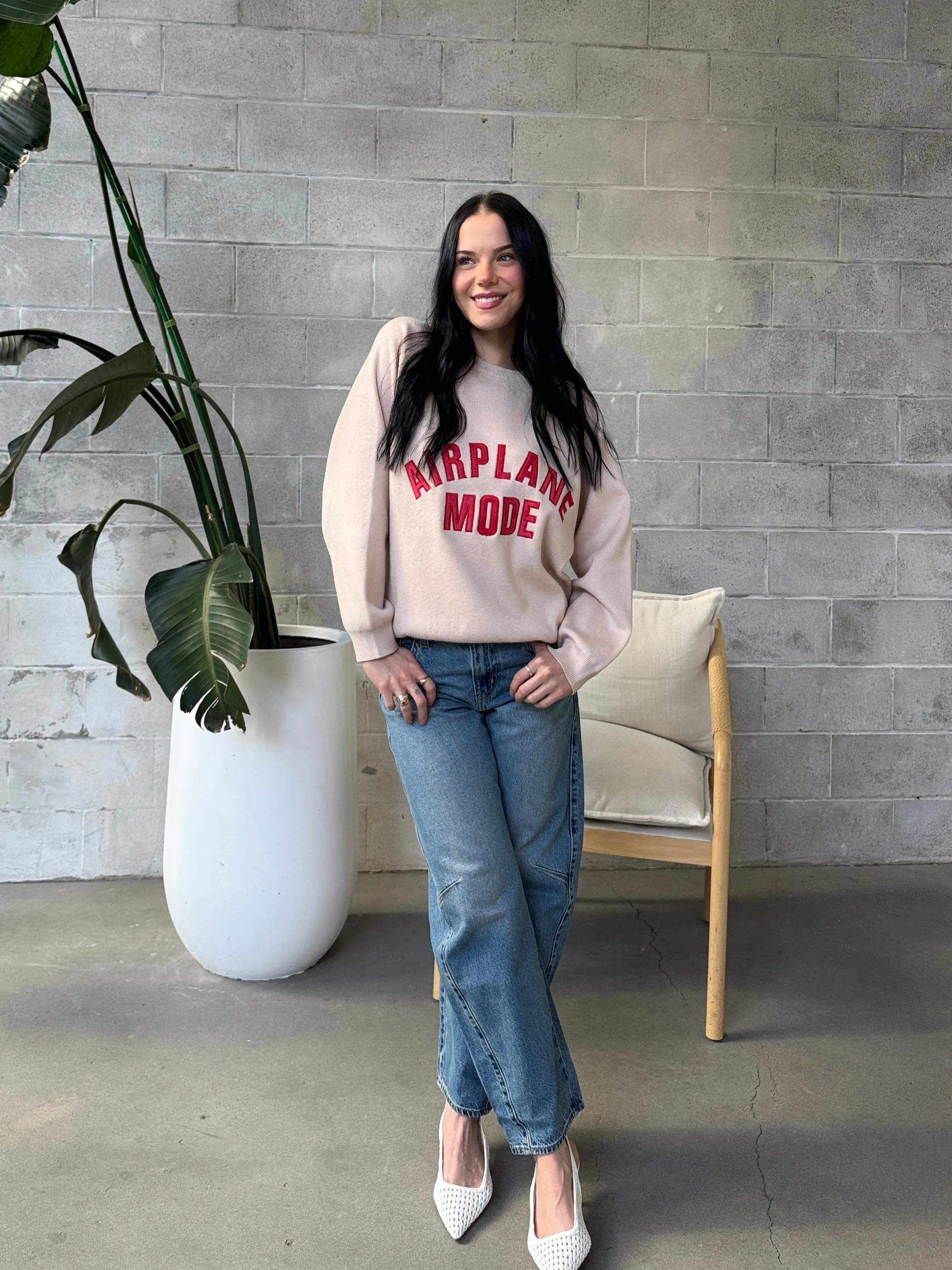 PINK MARTINI Airplane Mode Sweater sold by 27 Boutique