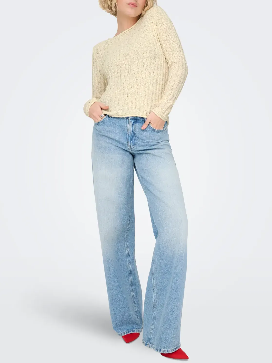 ONLY Pamela Rib Knit Rolled Hem Sweater sold by 27 Boutique product image thumbnail 4