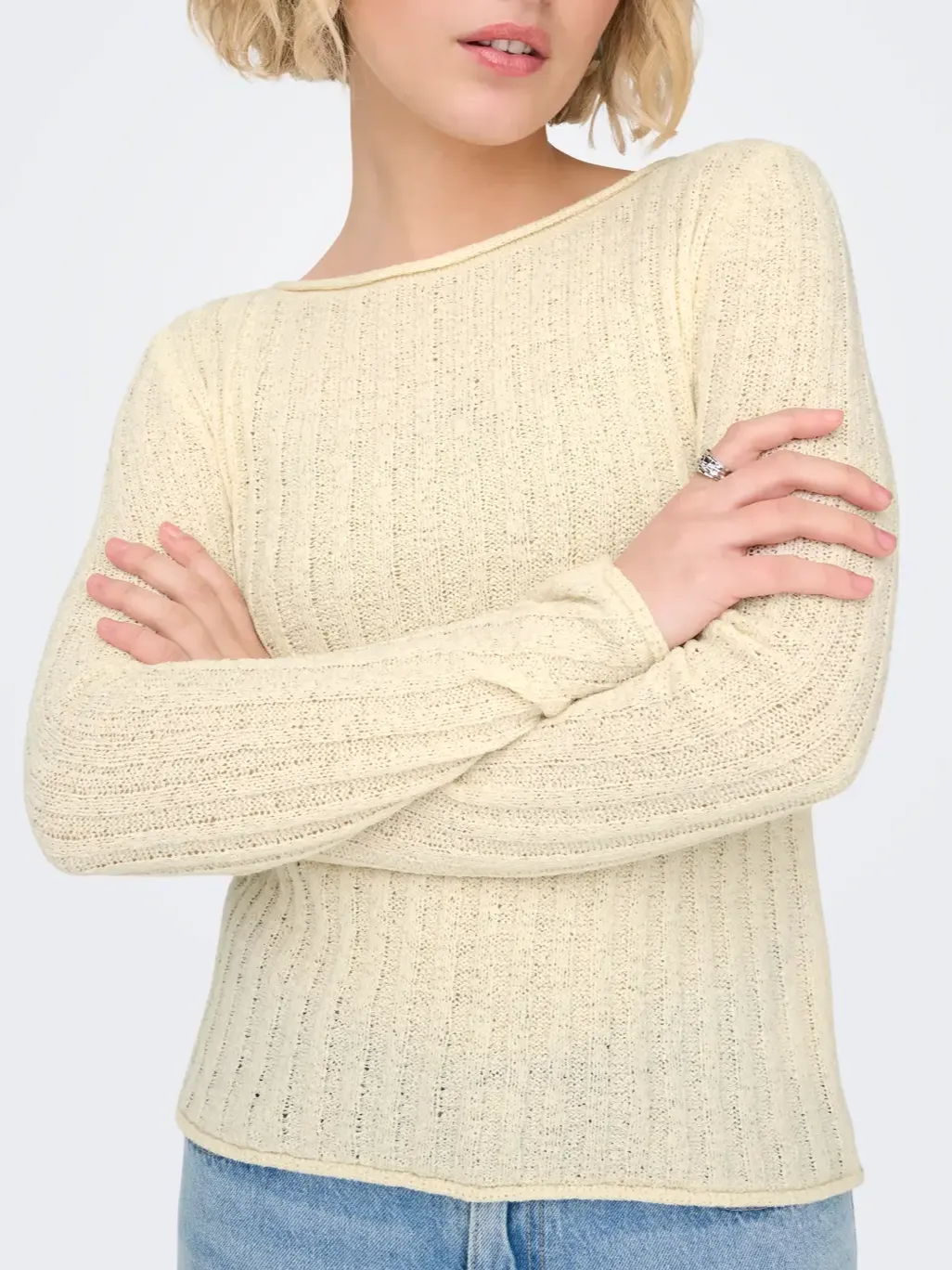 ONLY Pamela Rib Knit Rolled Hem Sweater sold by 27 Boutique product image thumbnail 3