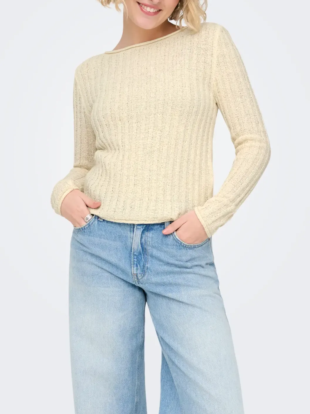 ONLY Pamela Rib Knit Rolled Hem Sweater sold by 27 Boutique product image thumbnail 2