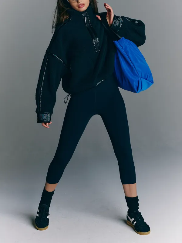 FREE PEOPLE Mountain High Shine Half Zip Fleece made by Free People