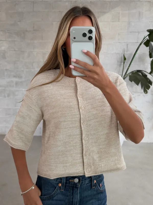 GENTLE FAWN Genevieve Button Front Knit Top made by Gentle Fawn
