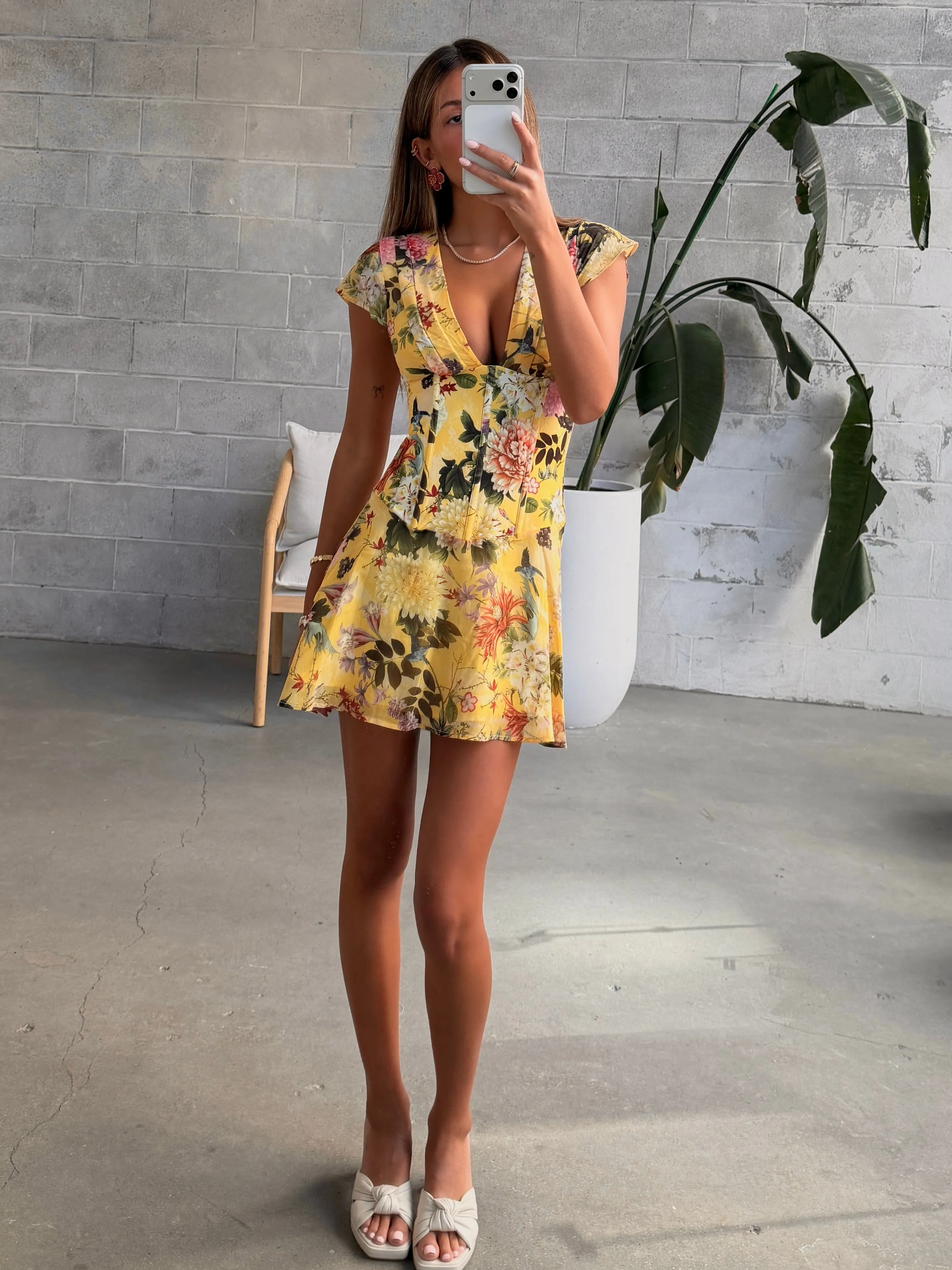 RUNAWAY THE LABEL Zaria V-Neck Corset Mini Dress sold by 27 Boutique product image thumbnail 2