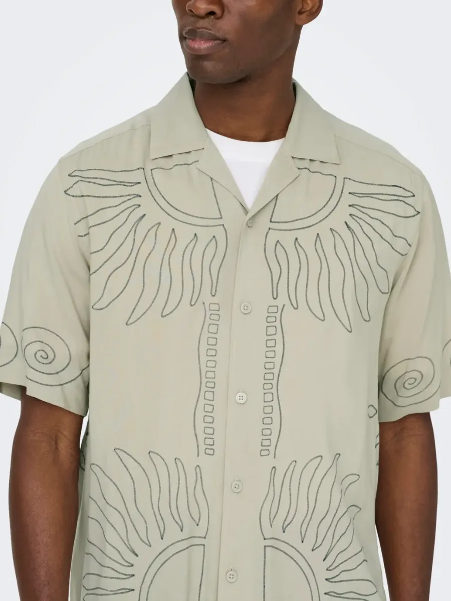 ONLY + SONS Wright Short Sleeve Button Up sold by 27 Boutique