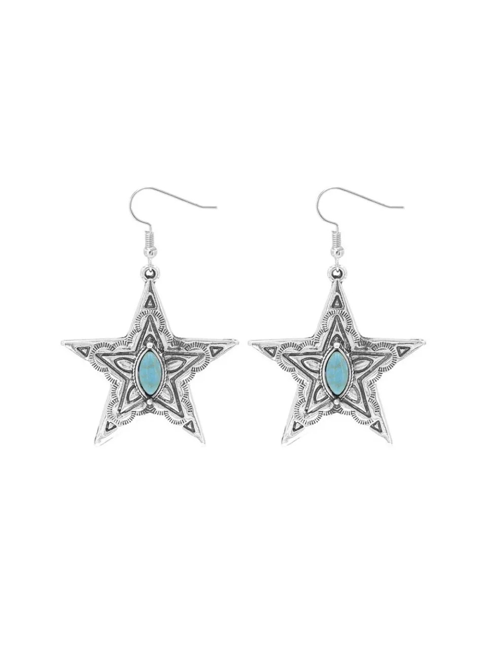 27 Western Style Turquoise Star Dangle Earrings sold by 27 Boutique