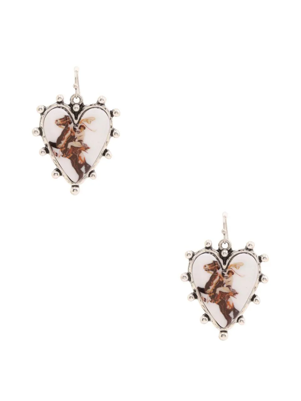 27 Western Print Heart Dangle Earrings sold by 27 Boutique