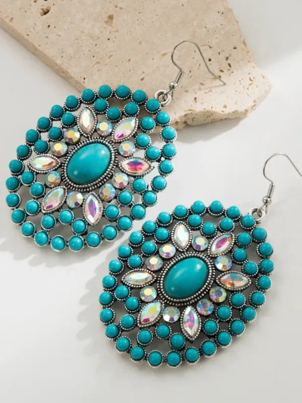 27 Western Diamond Oval Earrings made by 27 Boutique