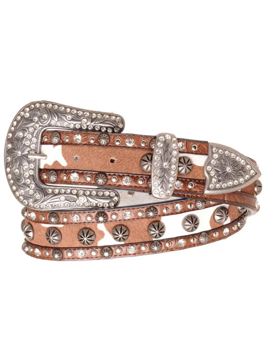 27 Rhinestone Studded Cow Print Western Belt sold by 27 Boutique product image thumbnail 3