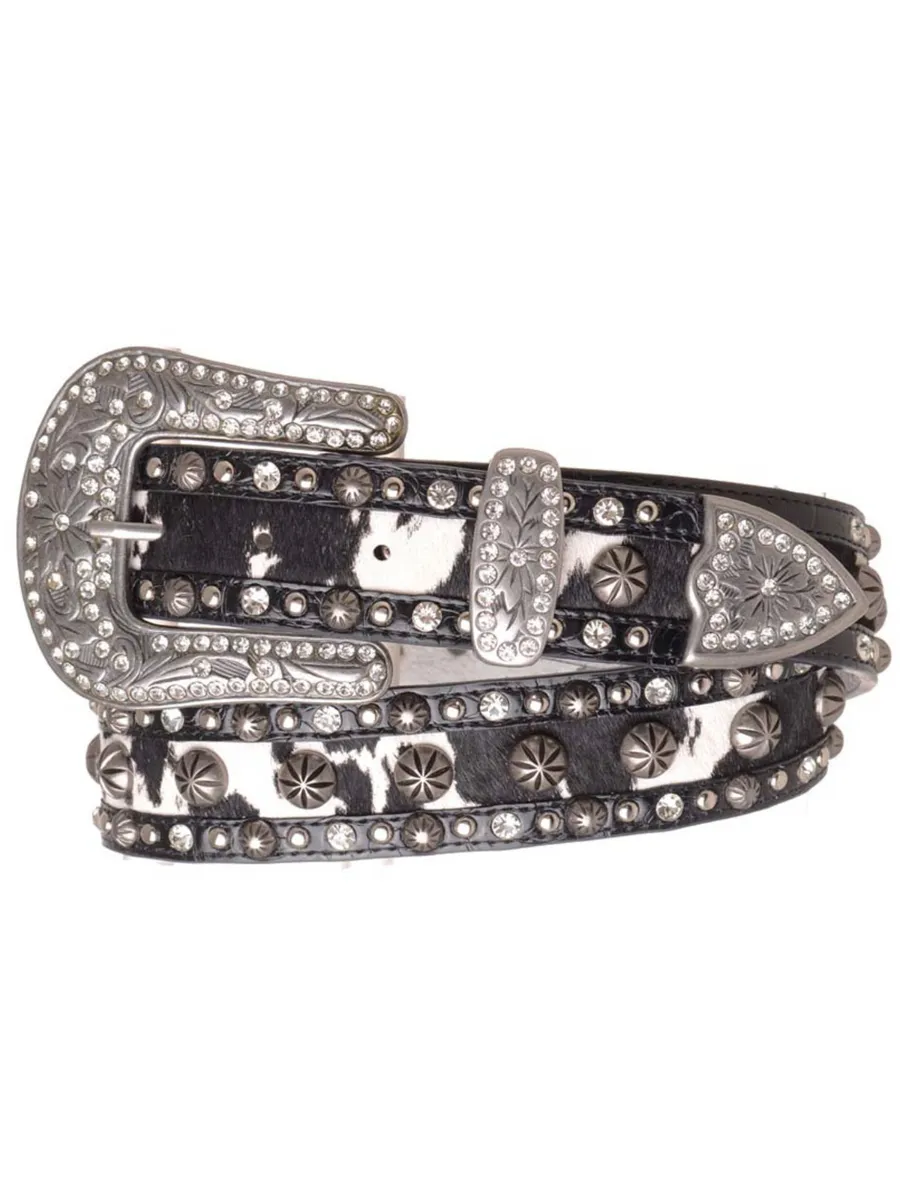 27 Rhinestone Studded Cow Print Western Belt sold by 27 Boutique product image thumbnail 2