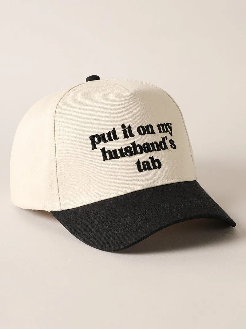 27 'Put It On My Husband's Tab' Embroidered Trucker Hat sold by 27 Boutique product image thumbnail 3