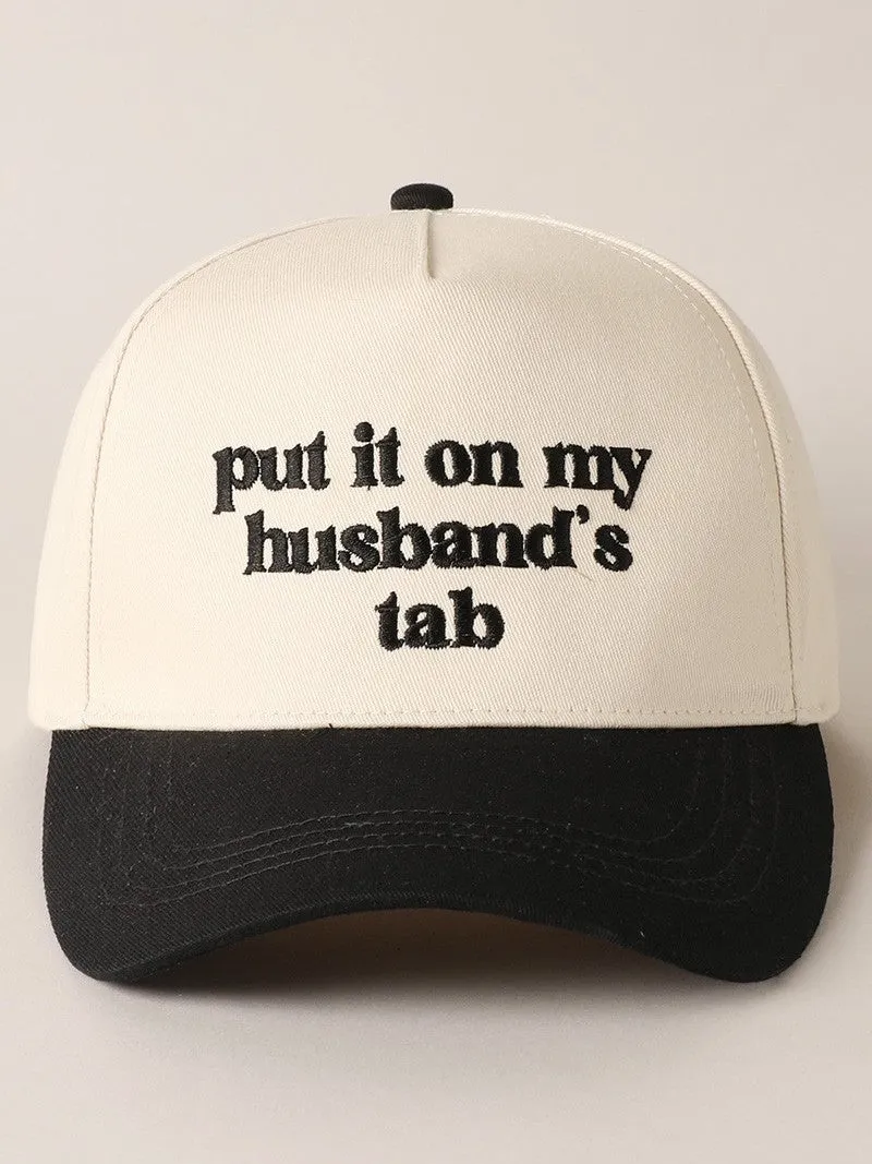 27 'Put It On My Husband's Tab' Embroidered Trucker Hat sold by 27 Boutique product image thumbnail 2