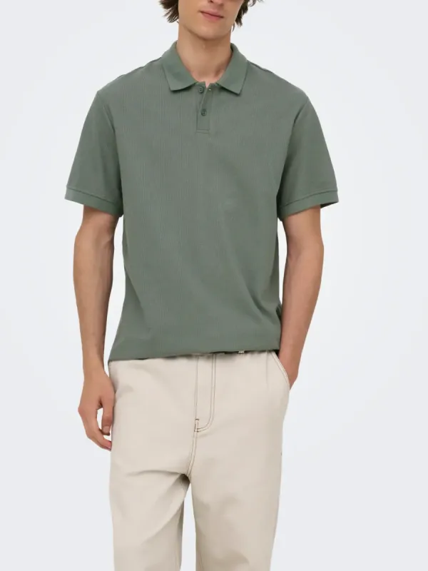 ONLY + SONS Ben Short Sleeve Polo Shirt made by ONLY & SONS