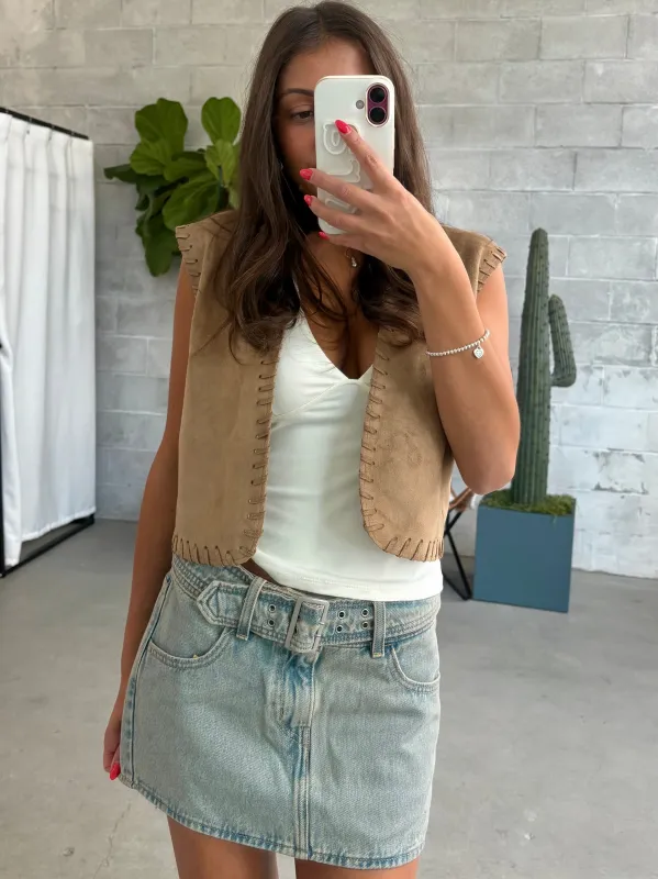 LEVI'S Belted Mini Skirt made by Levi's