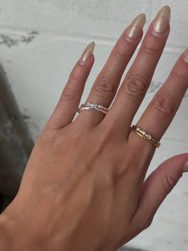 PILGRIM Ivarin 2-IN-1 Ring Set made by Pilgrim
