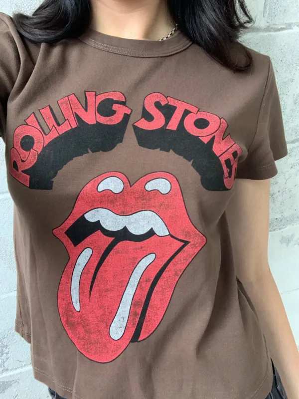 DAYDREAMER Rolling Stones Tongue Shrunken Tee sold by 27 Boutique