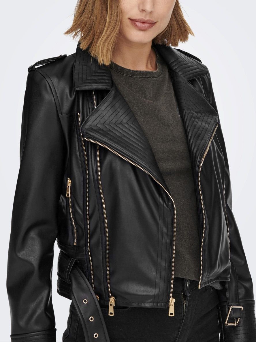 ONLY Hailey Faux Leather Biker Jacket sold by 27 Boutique